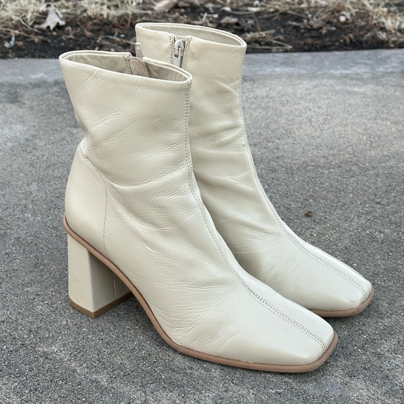 Free People Sienna Boots 39 8.5 Ivory Cream - Picture 8 of 15
